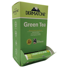 Dermatone - Green Tea Lip Balm SPF30, 0.15 oz, 24-Pack