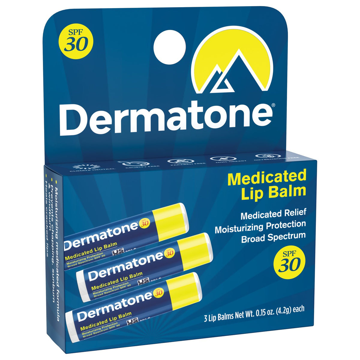 Dermatone - Medicated Lip Balm SPF30, 0.15 oz