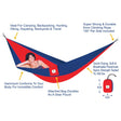 Hammock Bliss - Single Hammock in Navy/Red