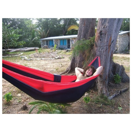 Hammock Bliss - Single Hammock in Navy/Red — view 4