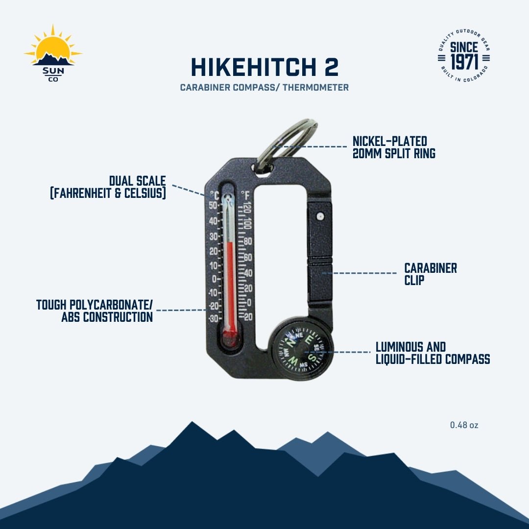 SUN - HikeHitch 2 Carabiner with Thermometer and Compass — view 5