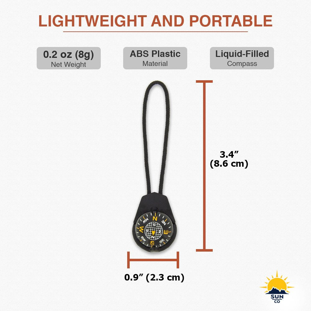 SUN - ZiprComp Ball Compass with Lanyard