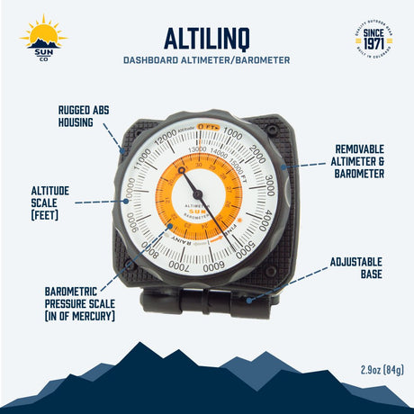 SUN - AltiLINQ Dashboard Altimeter/Barometer - Feet
