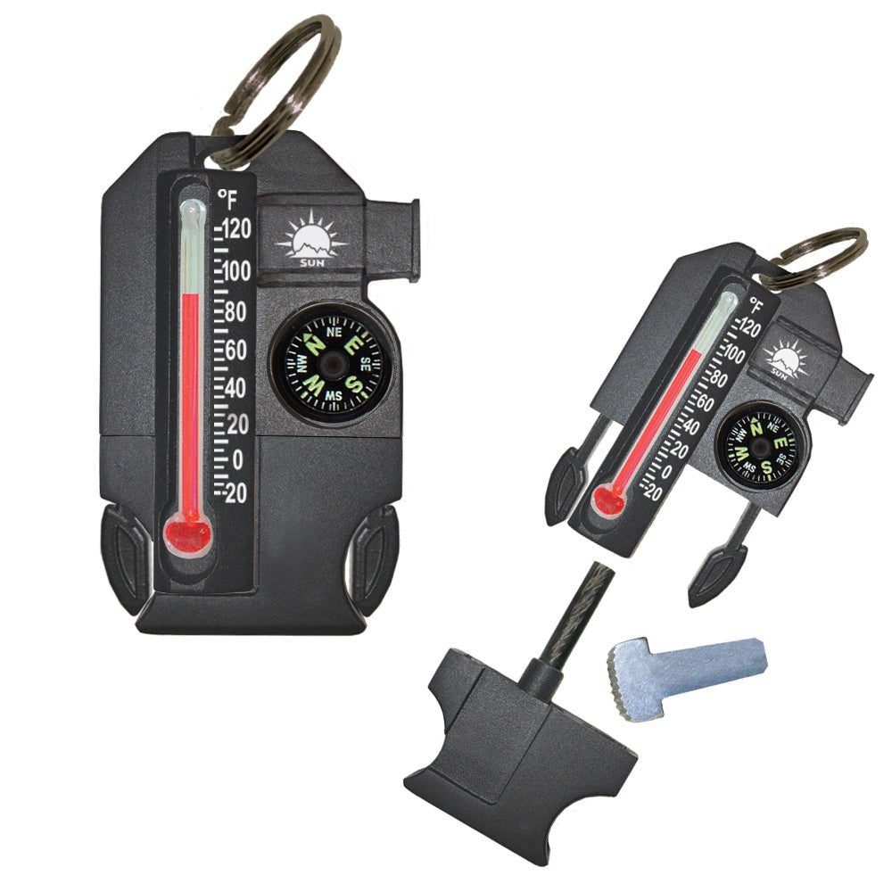 SUN - Outsider Thermometer Keychain with Survival Tools