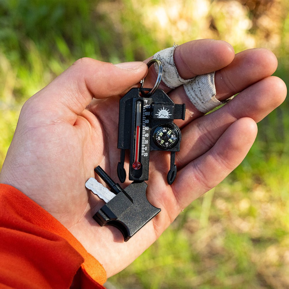SUN - Outsider Thermometer Keychain with Survival Tools