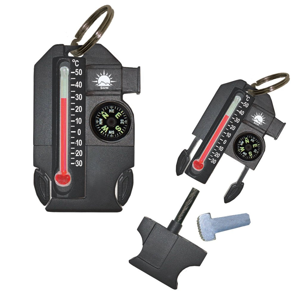 SUN - Outsider Thermometer Keychain with Survival Tools