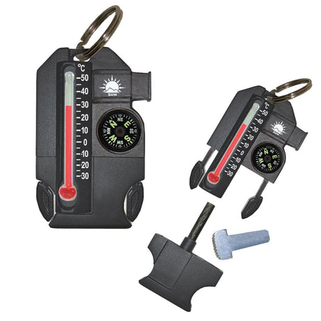SUN - Outsider Thermometer Keychain with Survival Tools