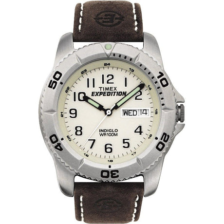 TIMEX - Expedition Analog Watch with Brown Leather Strap