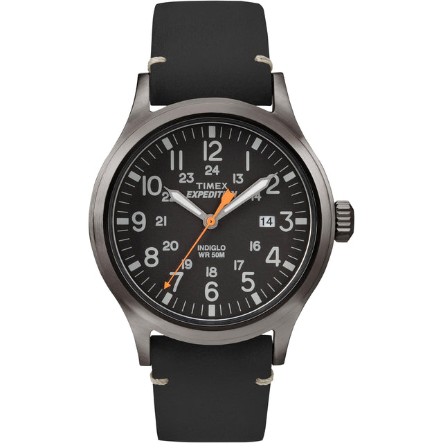 TIMEX - Expedition Scout Watch with Leather Strap