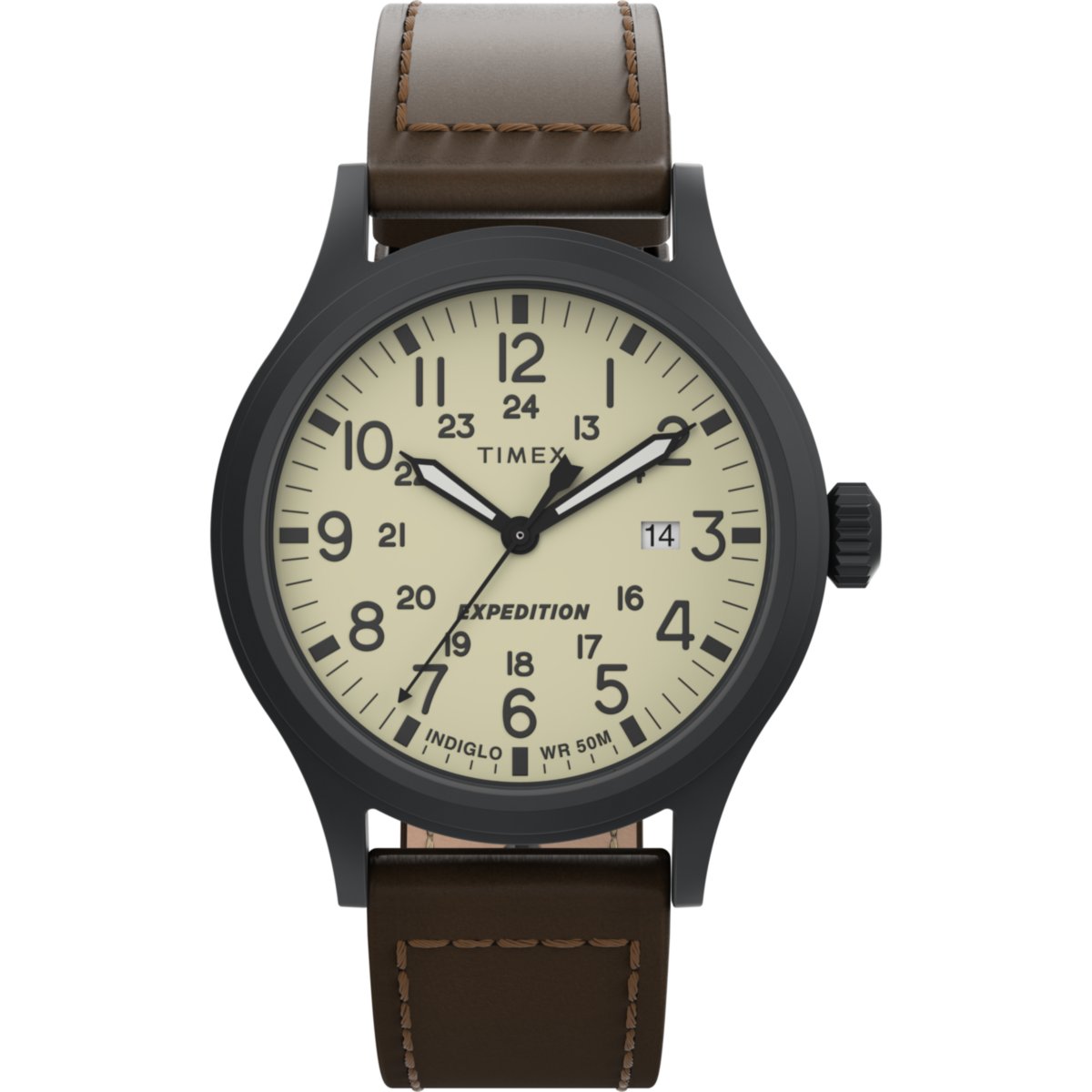 TIMEX - Expedition Scout Brown Leather Watch