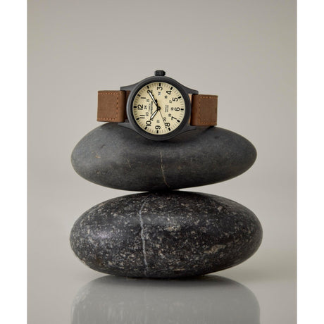 TIMEX - Expedition Scout Brown Leather Watch — view 6