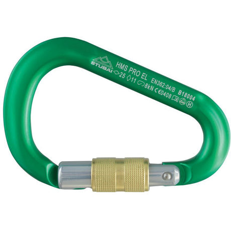 STUBAI - HMS Anodized SG Carabiner - Green