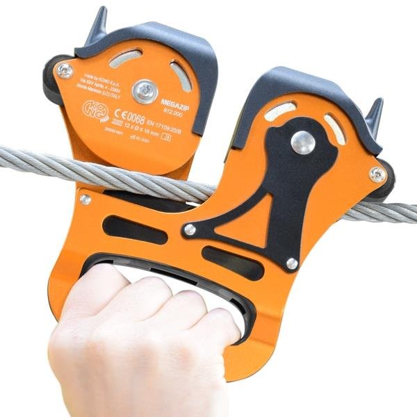 KONG - MegaZip Double Pulley for Long Zip Lines - Orange/Black — view 7