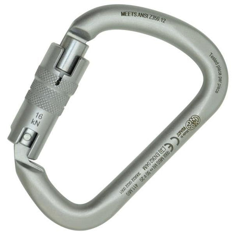 KONG - X-Large Carbon Steel Carabiner, Twist Lock, Lunar White
