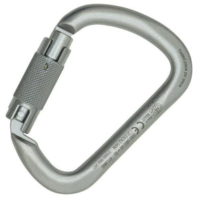 KONG - X-Large Carbon Steel Carabiner with Auto Block - White