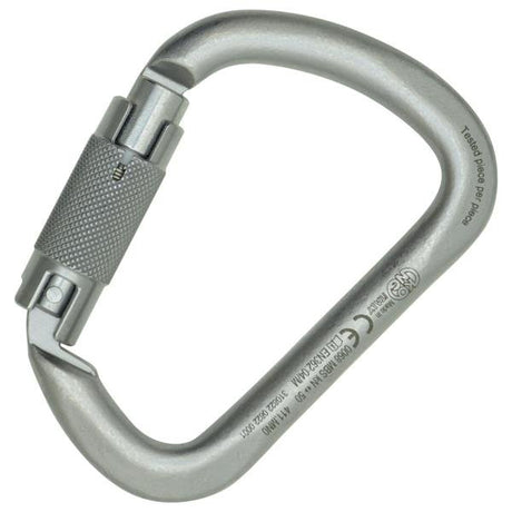 KONG - X-Large Carbon Steel Carabiner with Auto Block - White