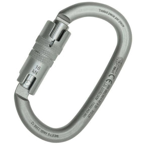 KONG - Ovalone Carbon Steel Carabiner with Twist Lock - White