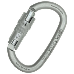 KONG - Ovalone Carbon Steel Carabiner with Auto Block - White