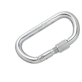 STUBAI - ASYM Oval 30kN Steel Carabiner with Screw Gate