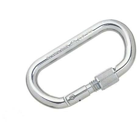 STUBAI - ASYM Oval 30kN Steel Carabiner with Screw Gate