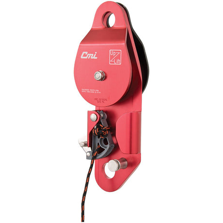 CMI - UPLIFT Aluminum Pulley with Red/Black Sideplates