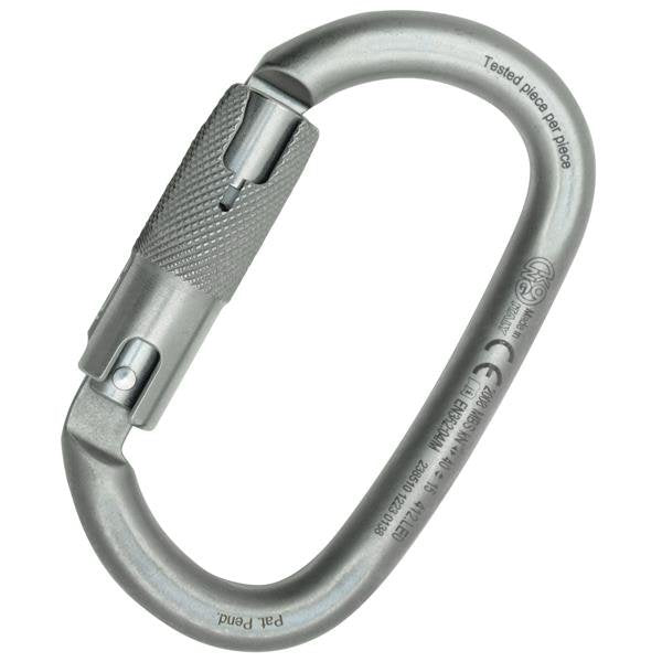 KONG - Ovalone Carbon Steel Carabiner with RISE Lock - White