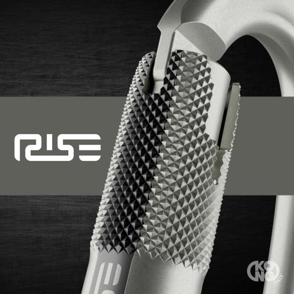 KONG - Ovalone Carbon Steel Carabiner with RISE Lock - White — view 2