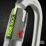 KONG - Ovalone Carbon Steel Carabiner with RISE Lock - White — view 3