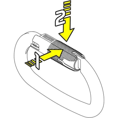 KONG - Ovalone Carbon Steel Carabiner with RISE Lock - White — view 9