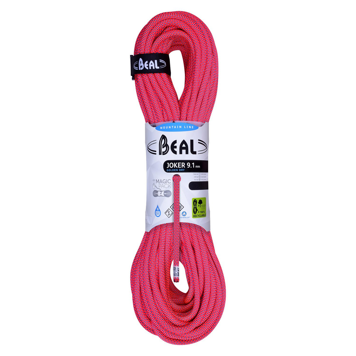 BEAL - JOKER UNICORE 9.1mm Climbing Rope - 80m Orange