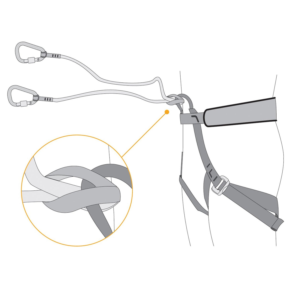 SINGING ROCK - SR Bungee Leash for Ice Axes