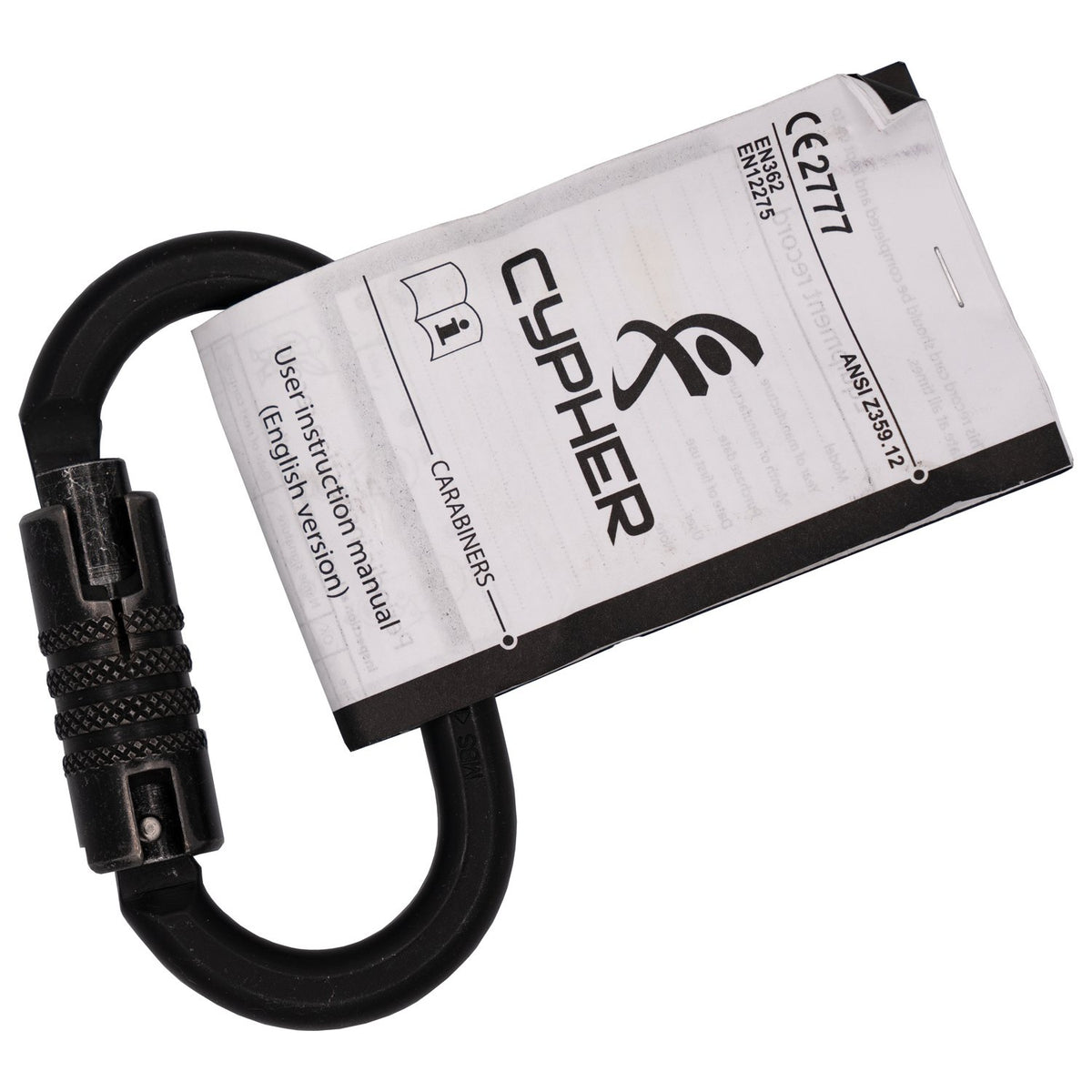 Cypher - G Series Oval 3AL ANSI Carabiner - Black