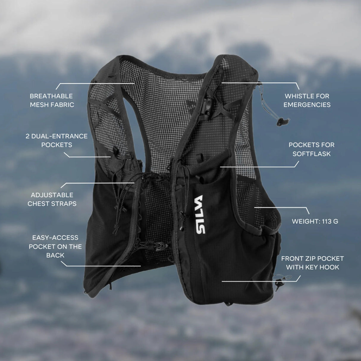 SILVA - Strive Fly Vest XS Black