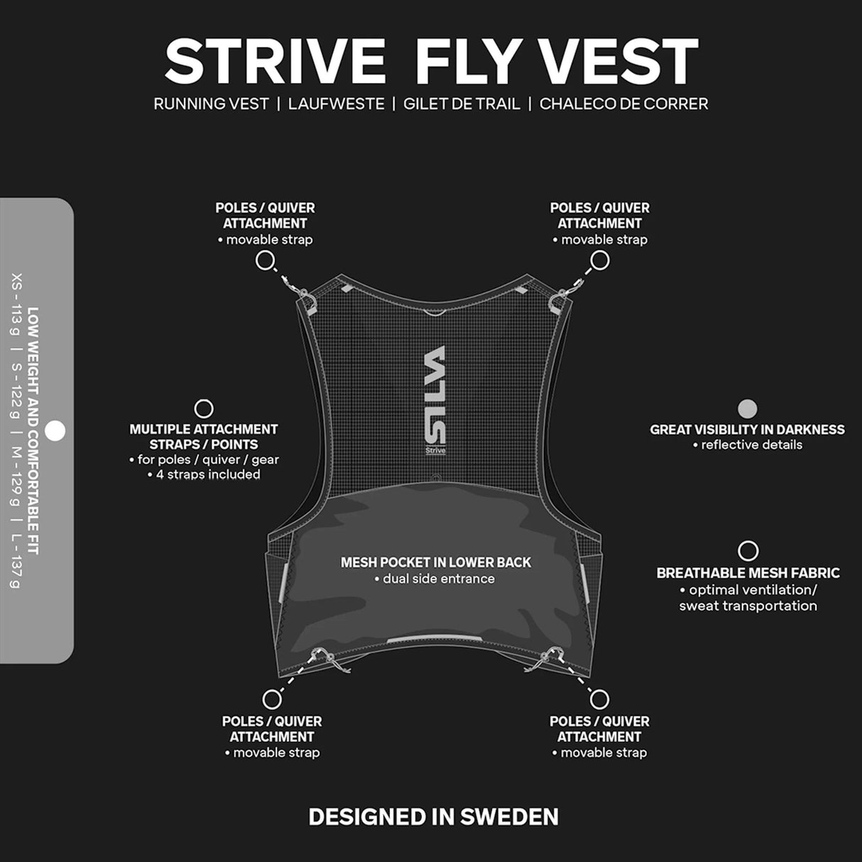SILVA - Strive Fly Vest MD Black
