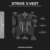 SILVA - Strive 5 Vest XS Black for Long-Distance Running