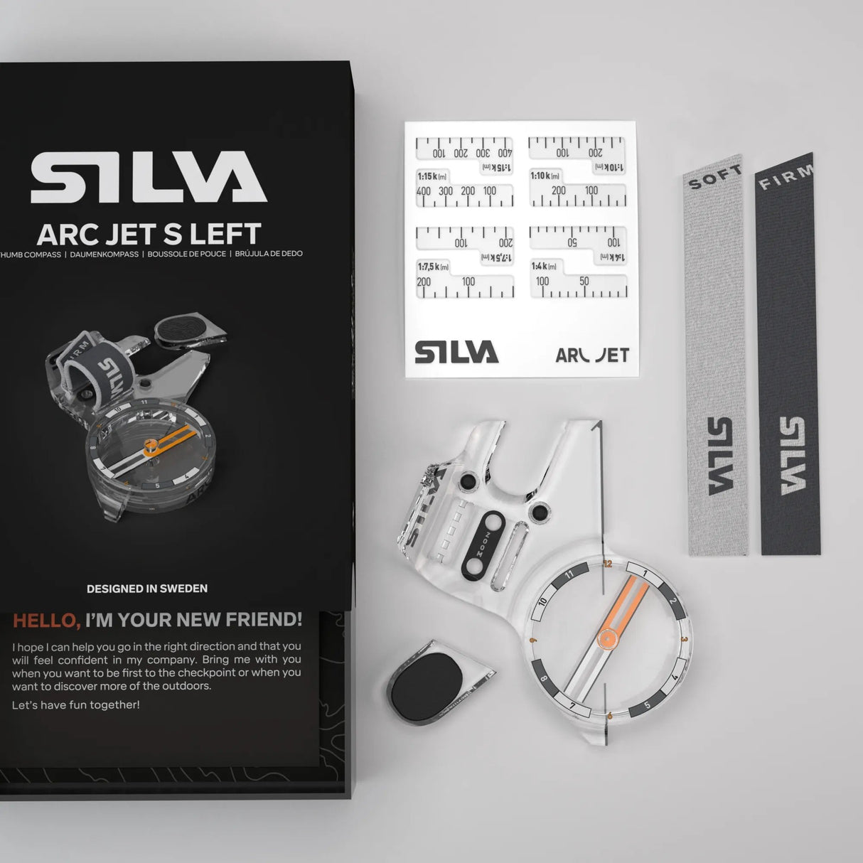 SILVA - Arc Jet S Left Thumb Compass for Orienteering