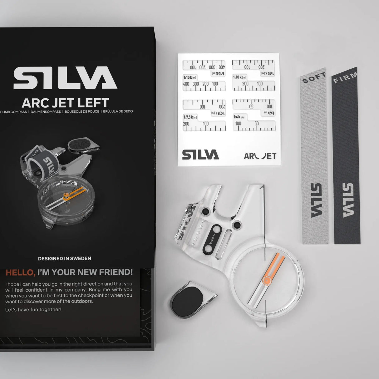 SILVA - Arc Jet Left Thumb Compass for Orienteering