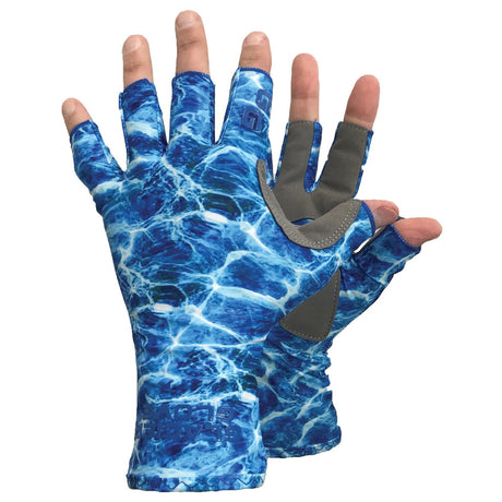 Glacier Glove - Islamorada Sun Glove Blue Camo XL