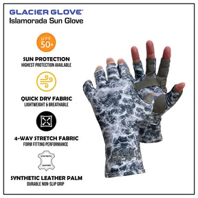 Glacier Glove - Islamorada Sun Glove Gray Camo S