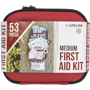 LIFELINE - Medium Hard Shell First Aid Kit, 53 Pieces