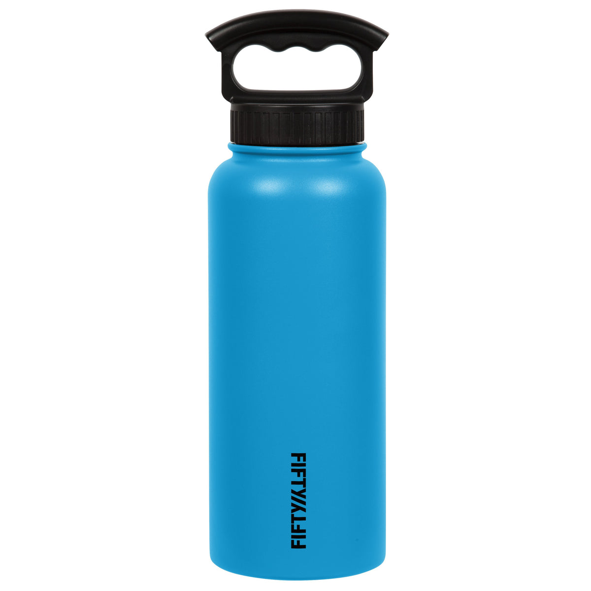 FIFTY/FIFTY - 34oz Insulated Bottle with 3-Finger Lid - Crater Blue