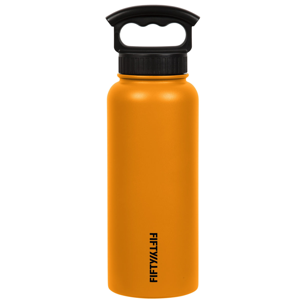 FIFTY/FIFTY - 34oz Insulated Bottle with 3-Finger Lid - Solar Orange