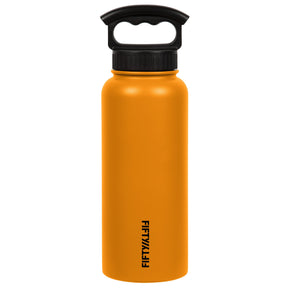 FIFTY/FIFTY - 34oz Insulated Bottle with 3-Finger Lid - Solar Orange