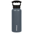 FIFTY/FIFTY - 34oz Insulated Bottle with 3-Finger Grip - Grey
