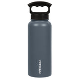 FIFTY/FIFTY - 34oz Insulated Bottle with 3-Finger Grip - Grey