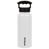 FIFTY/FIFTY - 34oz Insulated Bottle with 3-Finger Grip - White