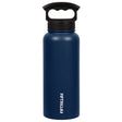 FIFTY/FIFTY - 34oz Vacuum Insulated Bottle with 3-Finger Lid - Navy
