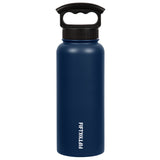 FIFTY/FIFTY - 34oz Vacuum Insulated Bottle with 3-Finger Lid - Navy