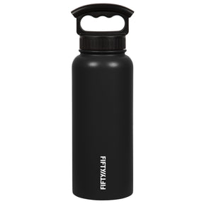 FIFTY/FIFTY - 34oz Vacuum Insulated Bottle with 3-Finger Lid