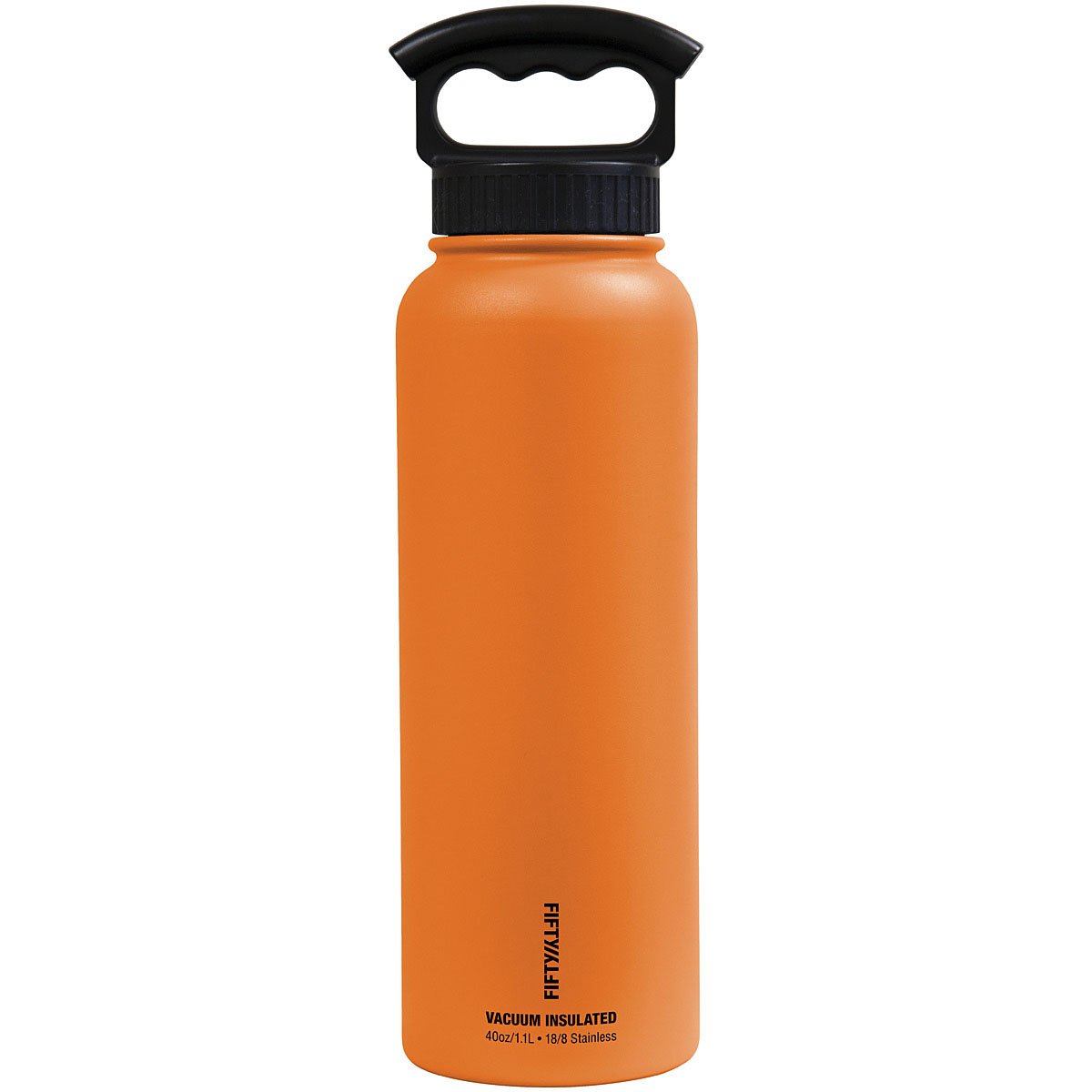 FIFTY/FIFTY - 40 oz Vacuum Insulated Bottle with 3-Finger Lid - Orange
